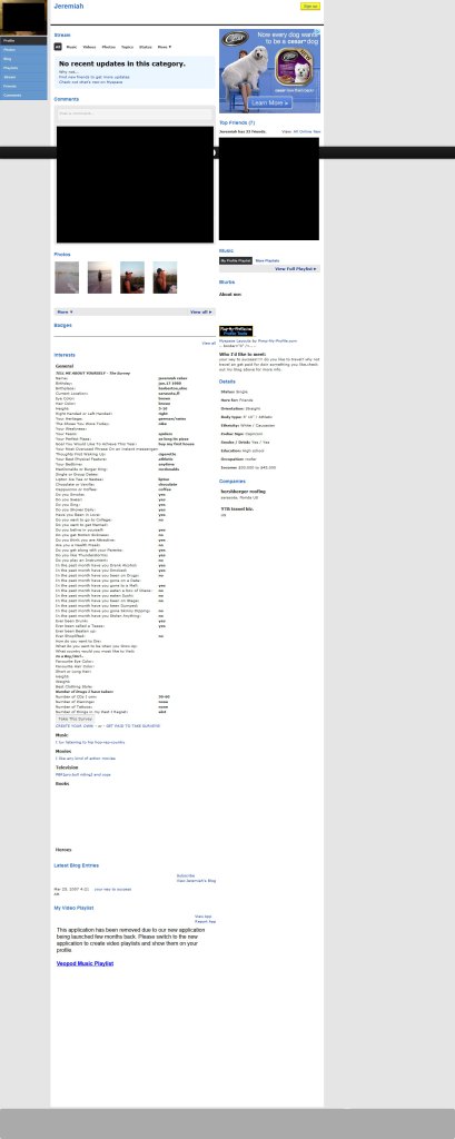 Jeremiah from Breaking Amish: Myspace Page
